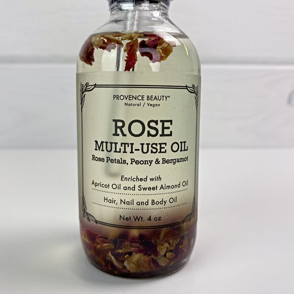 Provence Beauty ROSE Multi-Use Oil Face Gua Sha Body Hair Nails APRICOT ALMOND - Picture 1 of 8
